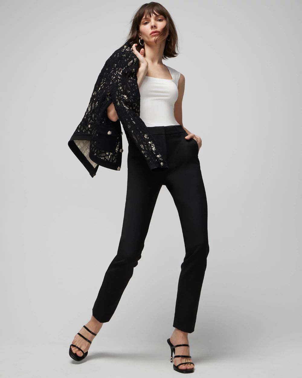 WHBM® Elle Slim Ankle Lightweight Comfort Stretch Pant
