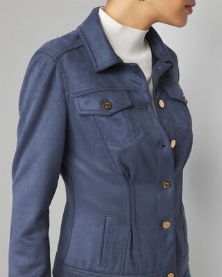 Faux Suede Flirty Jacket click to view larger image.