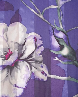 Silk Floral Oblong Scarf