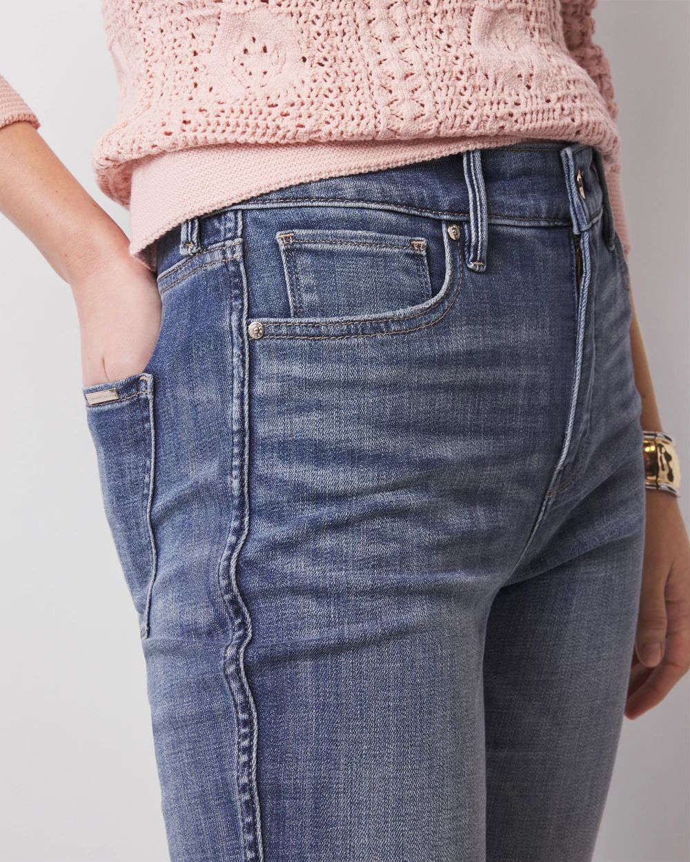 Petite High-Rise Everyday Soft Denim™ Skinny Flare Jeans