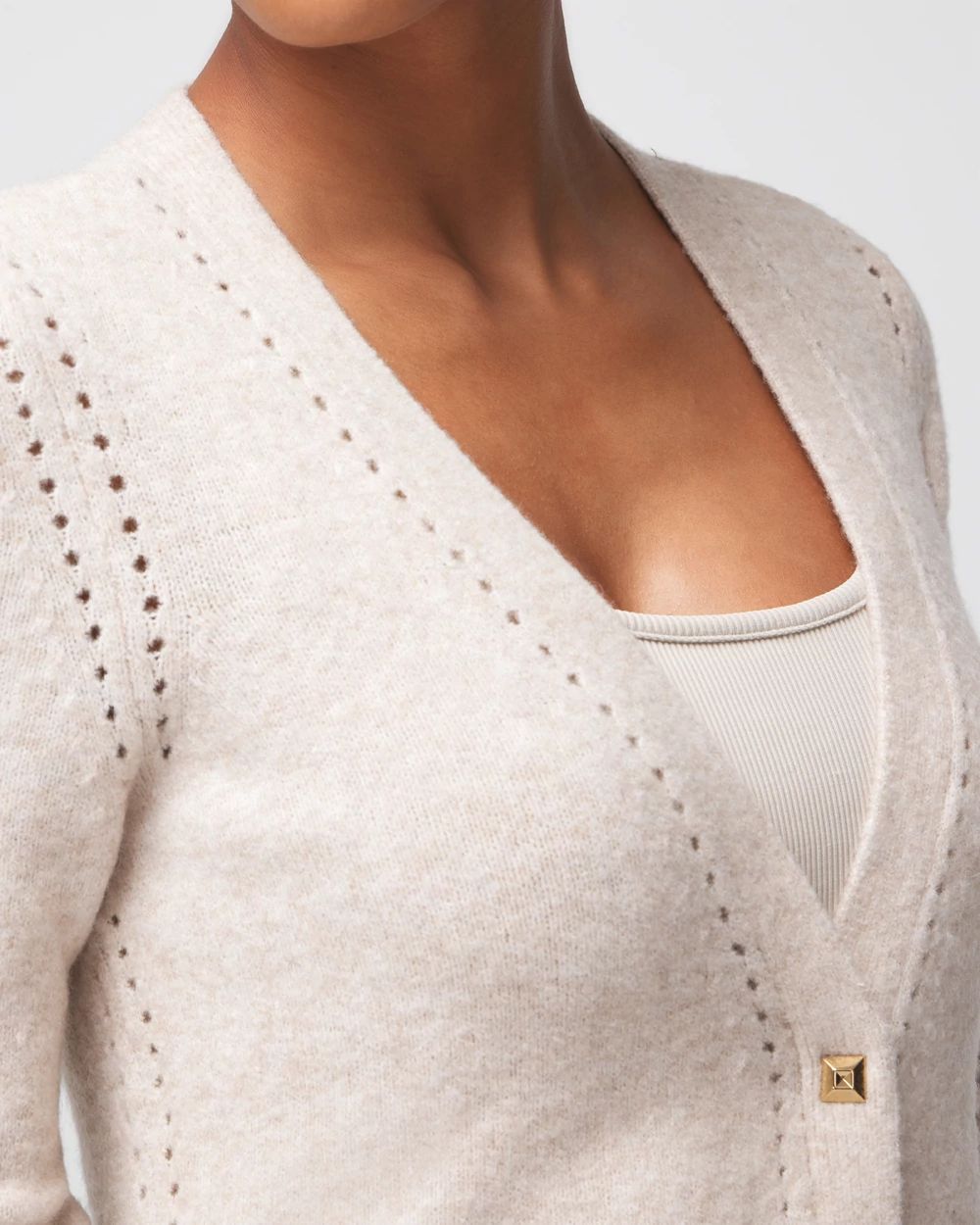 Petite Long Sleeve Boyfriend Cardigan