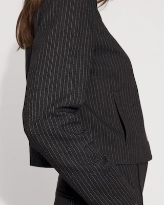 Collarless Button Front Jacket click to view larger image.
