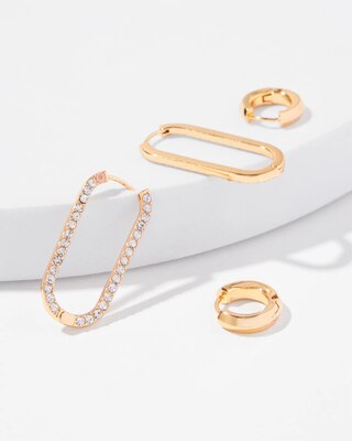 Convertible Oval Drop Earrings click to view larger image.