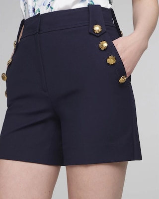 Curvy Mariner Button Shorts