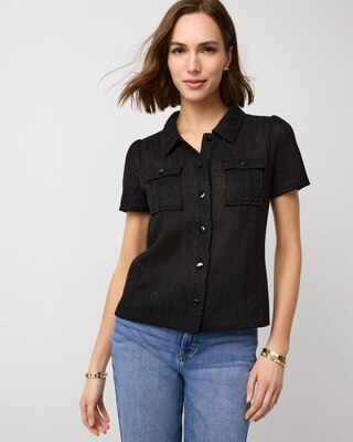 Jacquard Short Sleeve Shirt