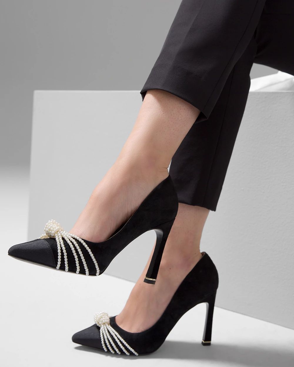 Pearl Knot High Heel Pump