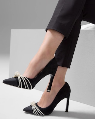 Pearl Knot High Heel Pump