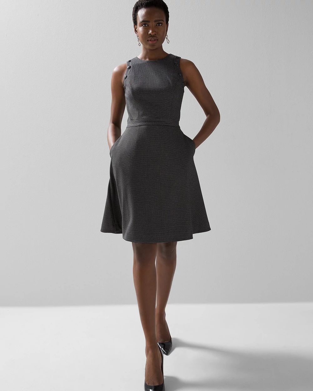 White house black market fit and flare dress cheap