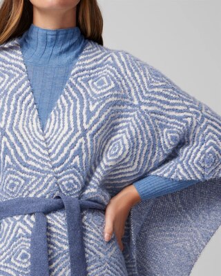Jacquard Belted Ruana