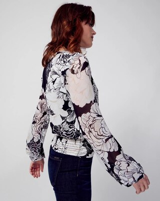 Matte Jersey Surplice Blouse