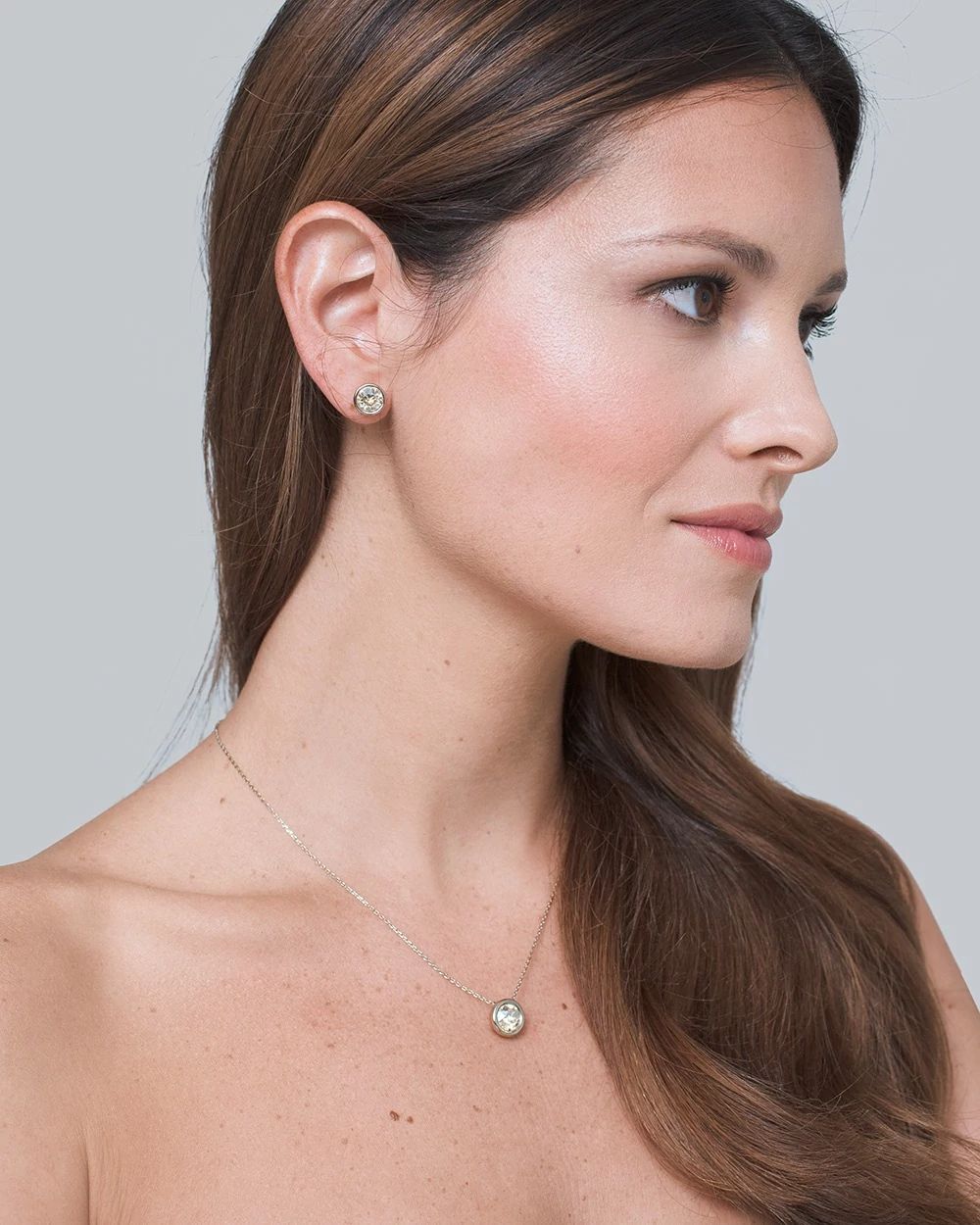 Solitaire Necklace & Earring Set with Crystals from Swarovski®