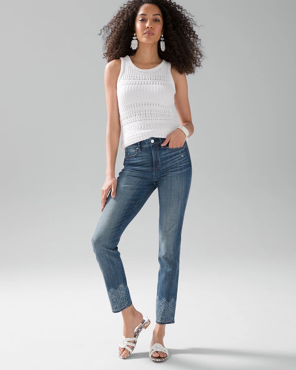 High Rise Everyday Soft Denim™ Beaded Hem Jeans