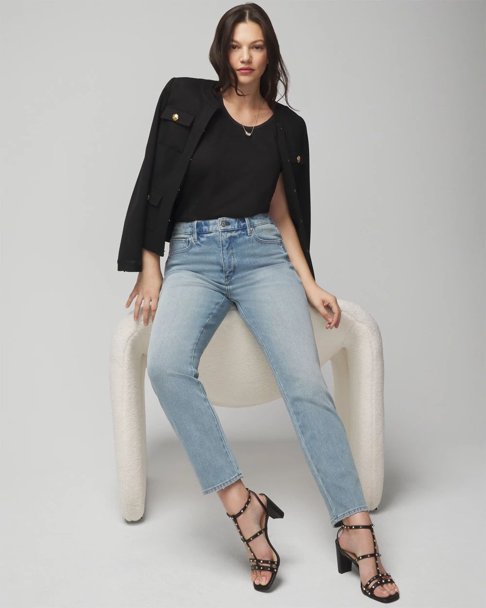 Curvy High-Rise Straight Jeans