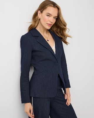 Denim Look Blazer click to view larger image.