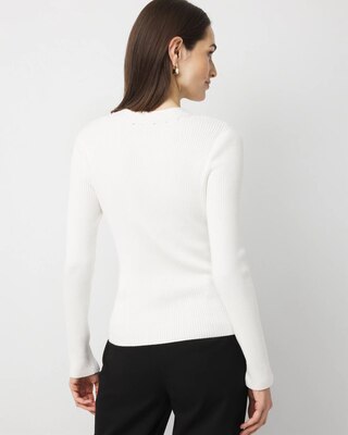 Rib Knit Pullover Sweater click to view larger image.