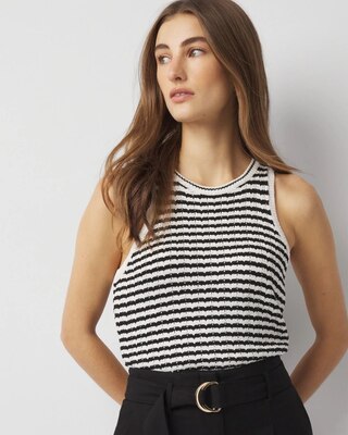 Striped Sweater Tank click to view larger image.