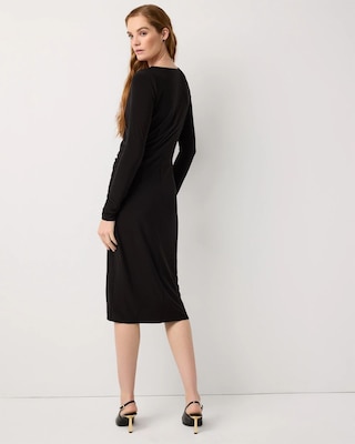 Sweetheart Neck Ruched Midi Dress click to view larger image.