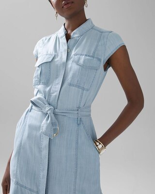 Utility Denim Shirt Dress