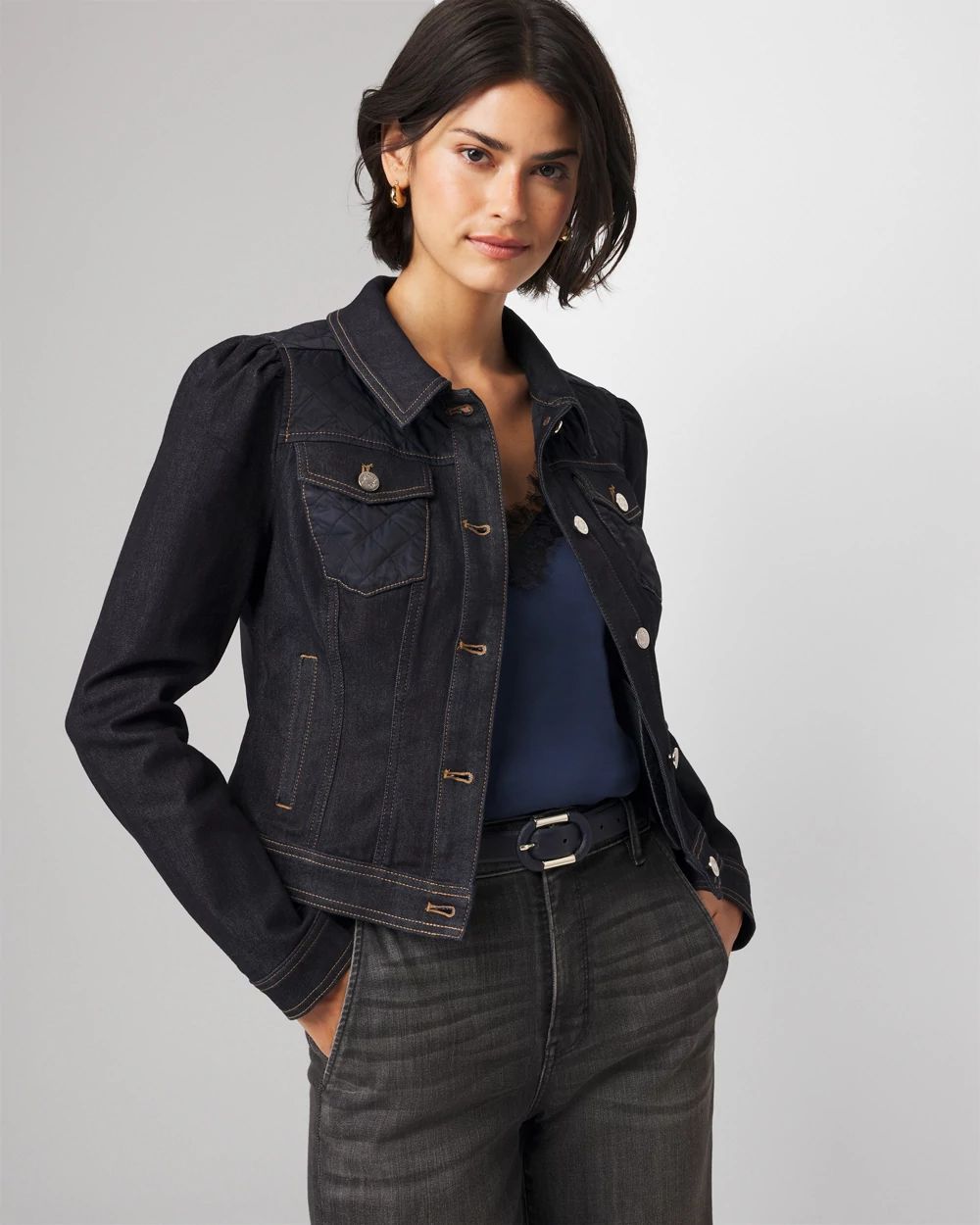 Quilted Jean Jacket click to view larger image.