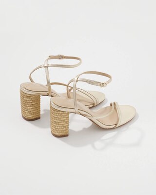 Gold Raffia Sandal click to view larger image.