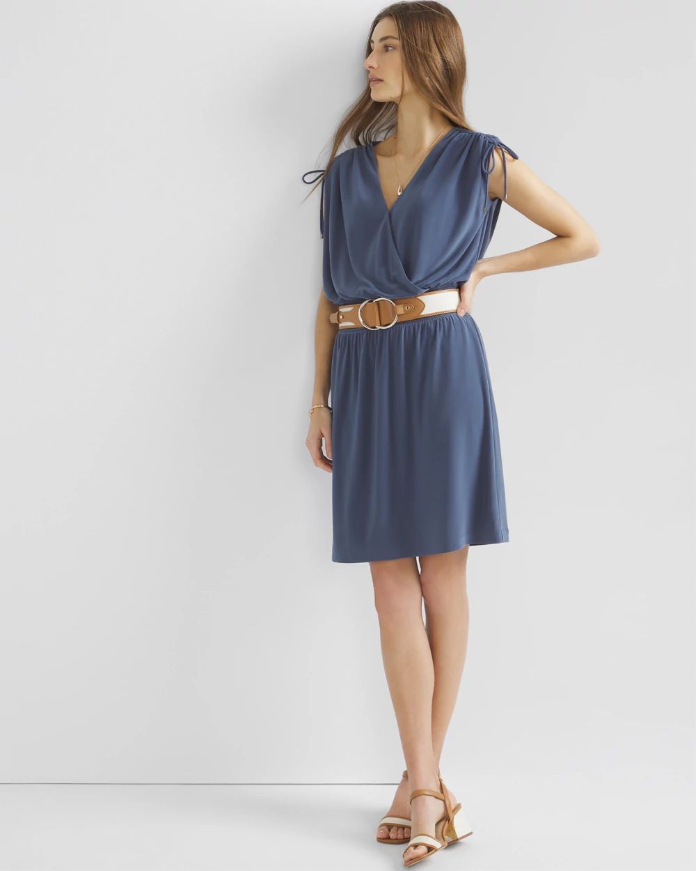 Tie-Shoulder Mini Dress