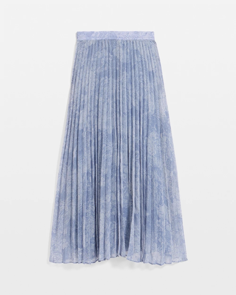Pleated Chiffon Maxi Skirt