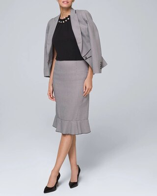 Houndstooth Pencil Skirt