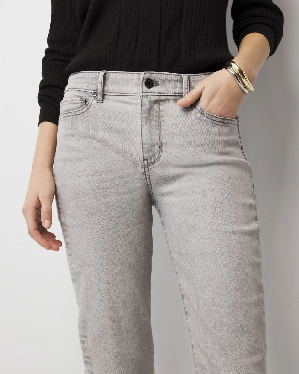 Petite Mid-Rise Girlfriend Jeans