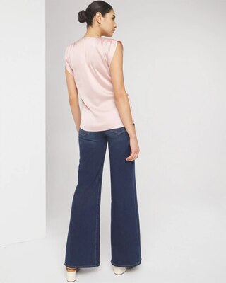 Petite Ruched Shoulder Shell Top click to view larger image.