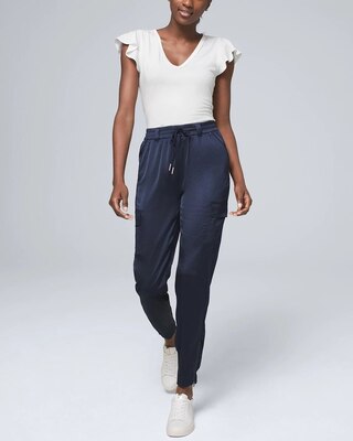 WHBM WKND Satin Jogger Pants