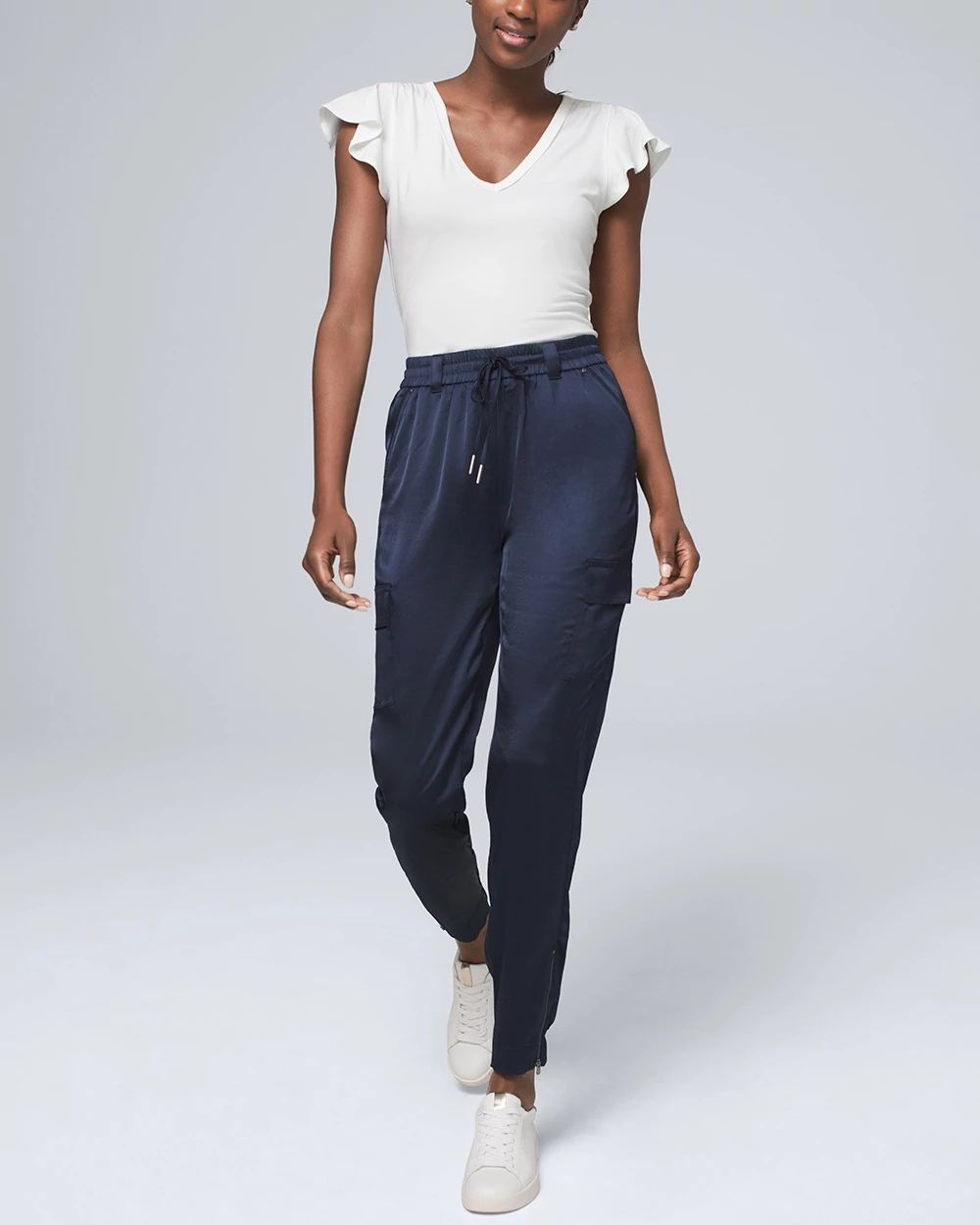 WHBM WKND Satin Jogger Pants