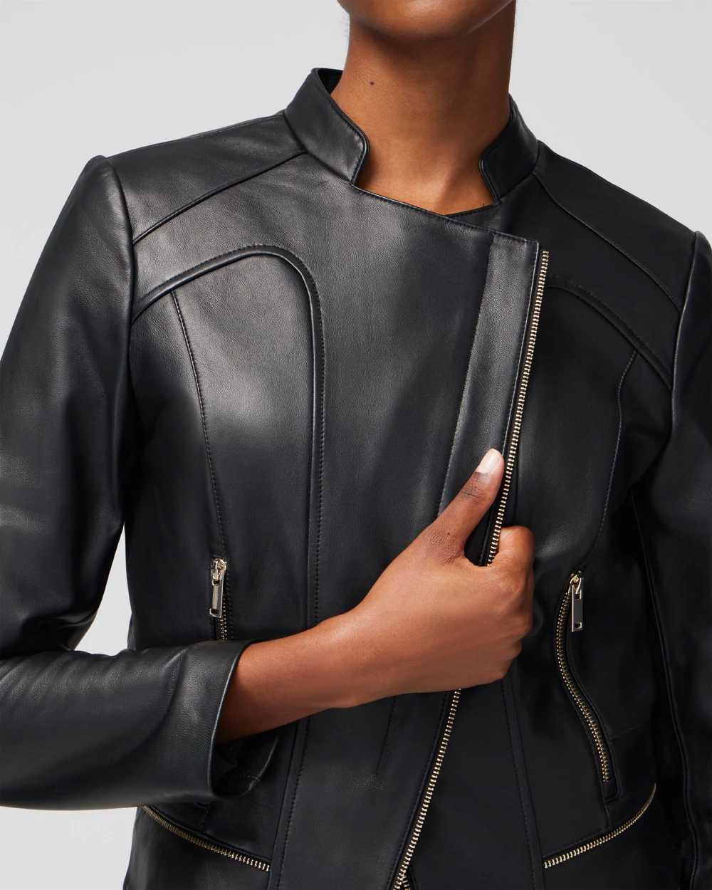 Leather Moto Jacket click to view larger image.