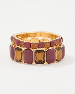Mixed Stone Stretch Bracelet click to view larger image.