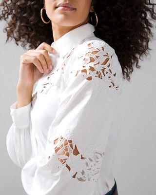 Embroidered Poplin Shirt