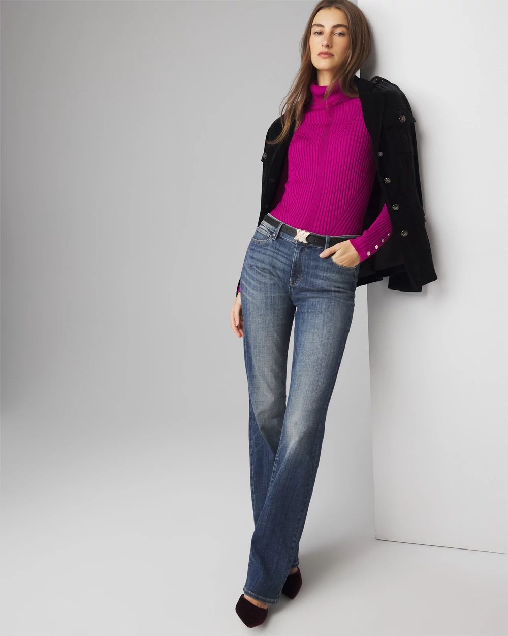 Ribbed Turtleneck Sweater click to view larger image.