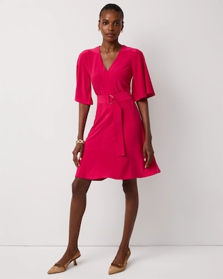 Matte Jersey Belted Kimono Dress