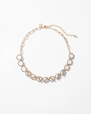 Circle Pearl Chain Necklace