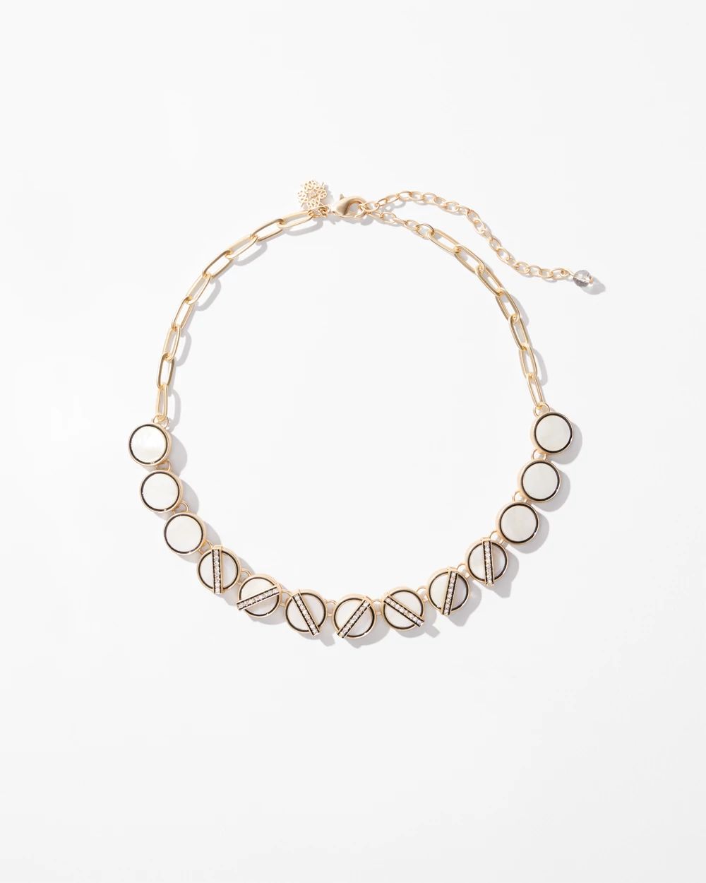 Circle Pearl Chain Necklace