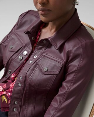Coated Denim Shacket