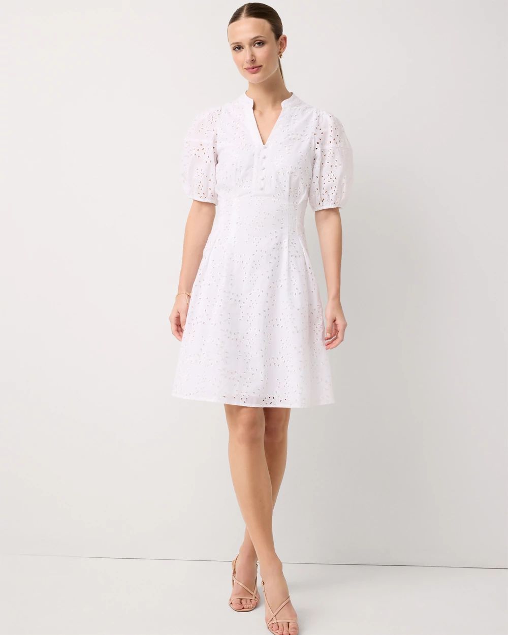 Petite Eyelet Cotton Mini Dress