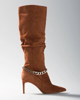 Suede Slouchy High-Heel Boot