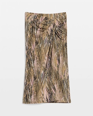 Faux Wrap Midi Skirt click to view larger image.