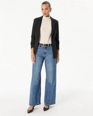 Mock Neck Elbow Sleeve Top click to view larger image.