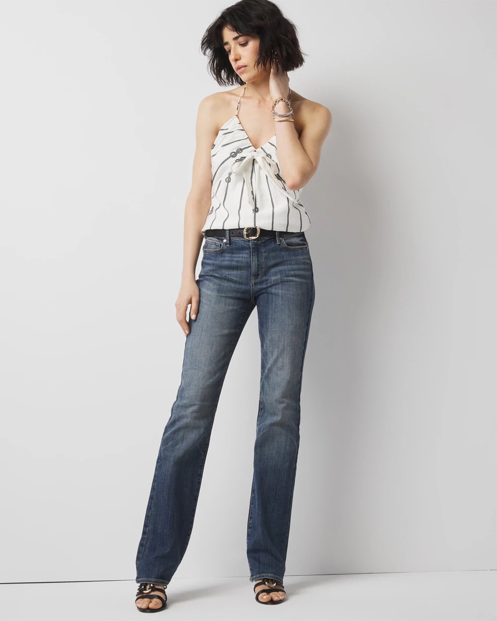 Mid-Rise Bootcut Jeans - image 1