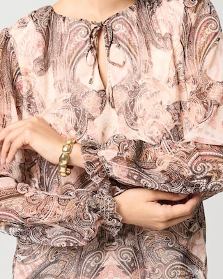 Long Sleeve Chiffon Blouse click to view larger image.