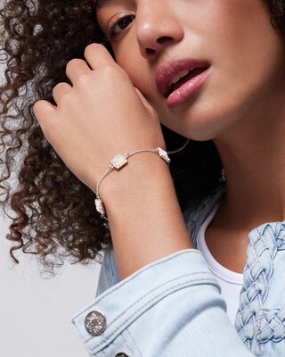 Crystal Silver Chain Bracelet