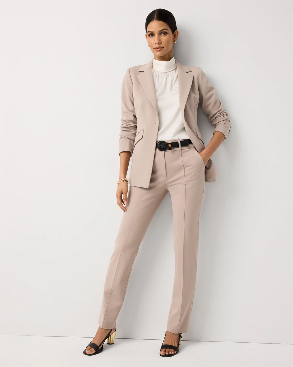 Petite High-Rise Zoey Straight Leg Pant