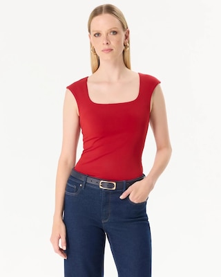 WHBM FORME™ All Ways Stretch Square Neck Top