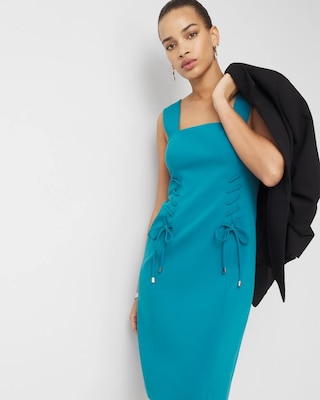 Square Neck Sleeveless Dress click to view larger image.