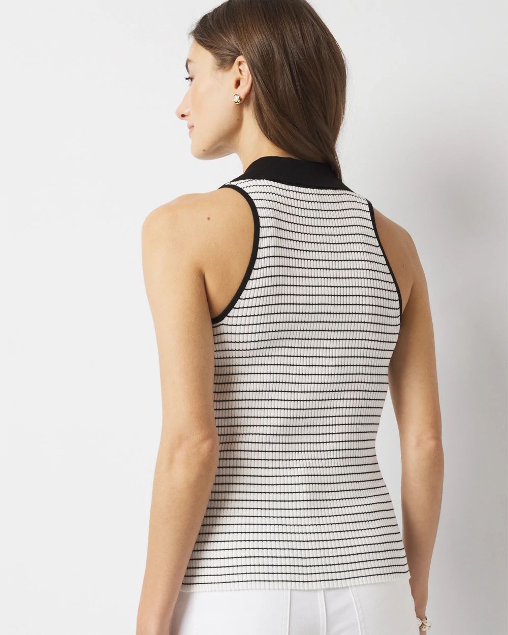 Petite Henley Sweater Tank Top